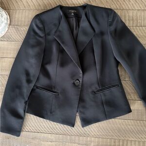 Talbots Black Single-Button Tailored Blazer